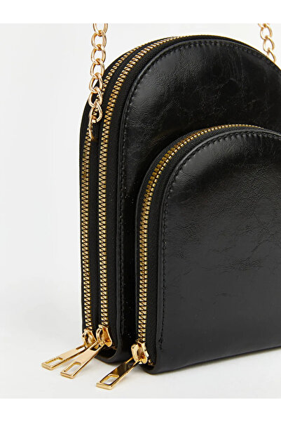 LC Waikiki Γυναικεία τσάντα ώμου Black Leather Look