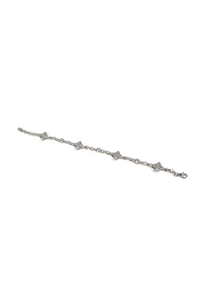 mySTILL Silver 925 Bracelet - with Zirconia - Adjustable - 190 mm x 10 mm - C...