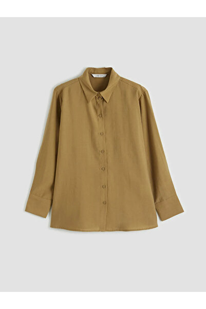 LC Waikiki Πράσινο γυναικείο πουκάμισο Loose Fit