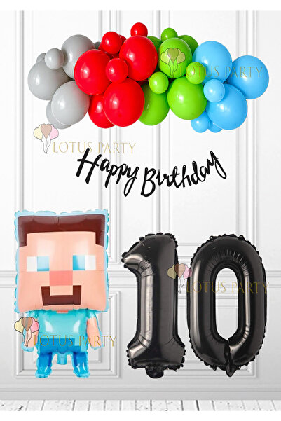 LOTUS PARTY Minecraft set za žurku - Minecraft balon od folije - Balon sa bro...