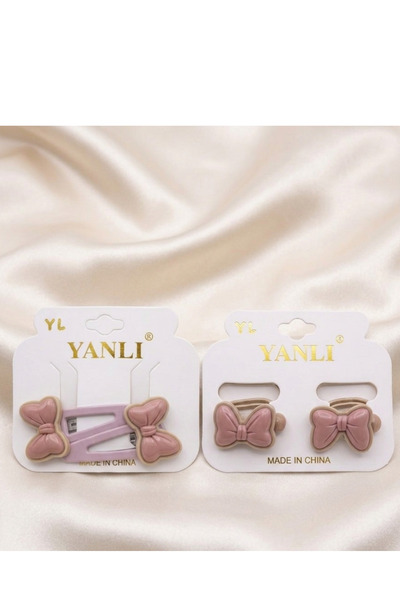 happyaksesuar Fiyonk Figürlü Toka Set Çıtçıtlı ve Lastik