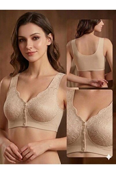 SUDEM STORE Lazer Kesim Sütyen Önü Çıtçıtlı Görünmez Dikişsiz Pedli Toparlayı...