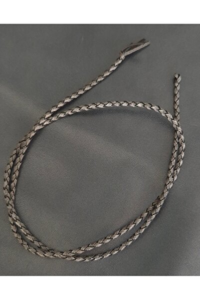 Nemma Deri Hakiki Deri Yuvarlak Örgü 4 mm 1 Metre - Bileklik ve Kolye Yapım İpi