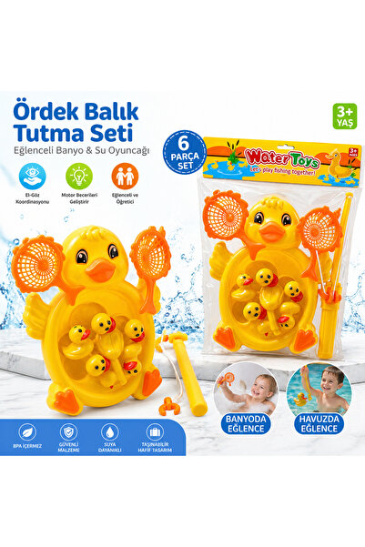 admay Ördekli Balık Tutma Oyunu Seti – Çocuklar İçin Eğitici Su Oyuncağı, Hav...