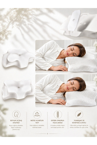 EpiRelax Ortopedik Servikal Boyun Yastığı Boyun ve Omurga Destekli