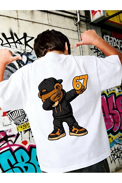 SVART WEAR Six Seven 67 Tricou cu mânecă scurtă, cu imprimeu, 100% bumbac, pe...