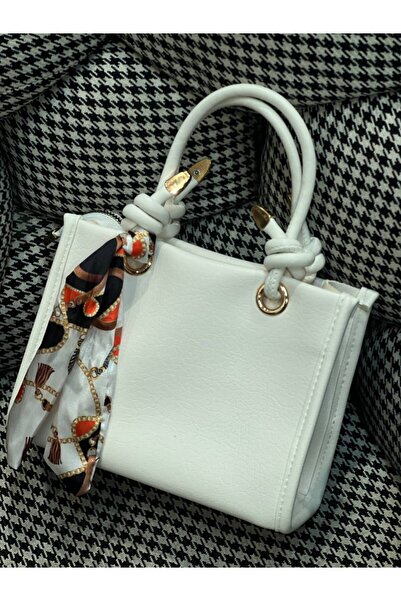 Lovely butik Women's Belted Scarf and Hand and Shoulder Bag with Bone Handle,...