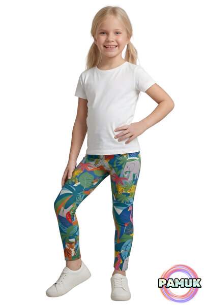 United Fabrics Patterned Kids' Leggings - Tropical Patterned Soft, Stretchy, ...