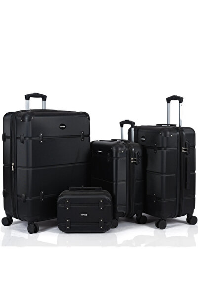 ABAS Classic Luxury Travel Luggage Set - 4 Piece Suitcase Collection with Int...
