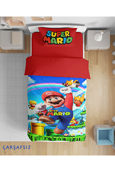 Erays Home Σετ παπλωματοθήκης για αγόρια με σχέδια Super Mario, τρισδιάστατη ...