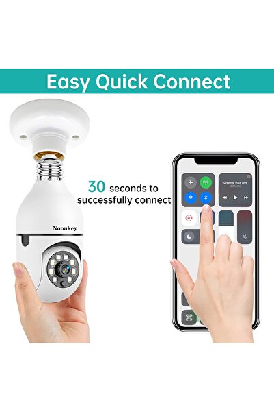 Generic Noonkey 2K/3MP Light Bulb Security Camera
