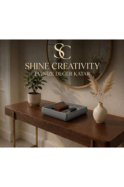 Shine Creativity Dekoratif Vestiyer Kasesi – Anahtar, Cüzdan ve Günlük Eşyala...