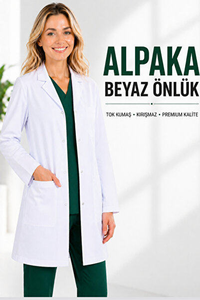 UMAY ÜNİFORMA Kadın Beyaz Önlük Doktor Önlüğü Hemşire Eczacı Veteriner Labora...