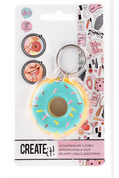 Create It Balsam de buze cu aroma de zmeura, Model gogoasa, Pentru copii, Alb...