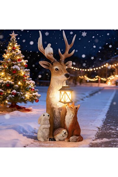 Shengruili Διακοσμητικό ελάφι με φανάρι LED