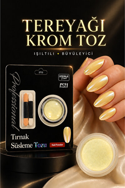 Venalisa Tırnak Ayna Tozu Nail Art Krom Tozu Mirror Powder Tereyağ Sarısı