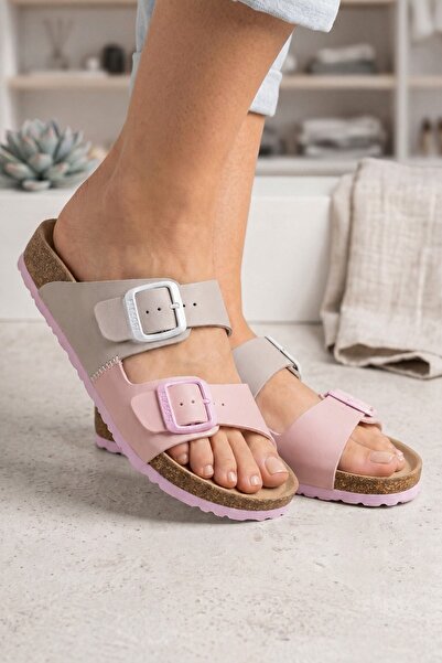 İncim Πούδρα/Κρέμα Διπλή Πόρπη Ορθοπεδικές Άνετες Παντόφλες Μπαλκόνι Κήπος Πα...