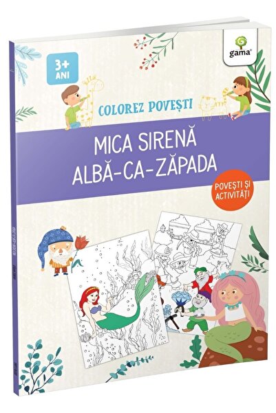 Tiki-Tan Carte educativa pentru copii, Colorez Povesti, Mica Sirena & Alba-ca...