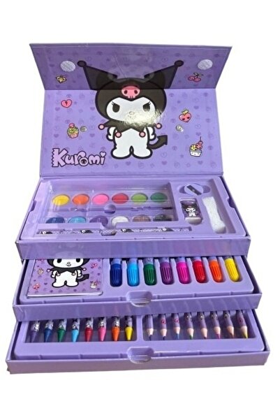 kuromi Cutie de colorat cu sertare, Model Kuromi, Pentru copii, Mov