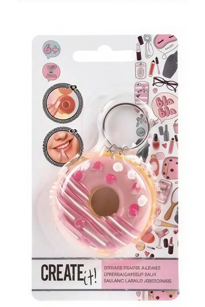 Create It Balsam de buze cu aroma de zmeura, Model gogoasa, Pentru copii, Roz...