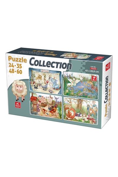 D-Toys Puzzle educativ cu Animale, 24, 35, 48 si 60 piese pentru copii, Multi...