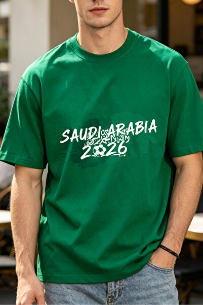 Fleck قمصان رجالية بتصميم كرة القدم السعودية 2026، ملابس صيفية بأسلوب كاجوال،...