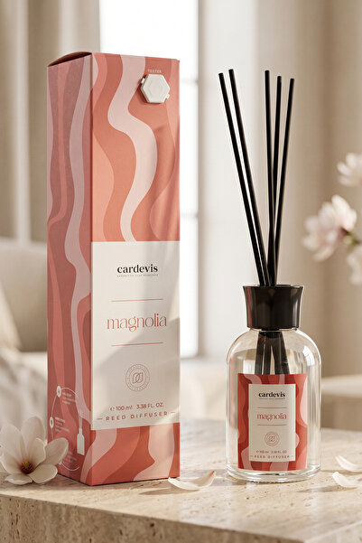 cardevis Magnolia Reed Diffuser 100 ml | Çiçeksi & Zarif Kalıcı Oda Kokusu