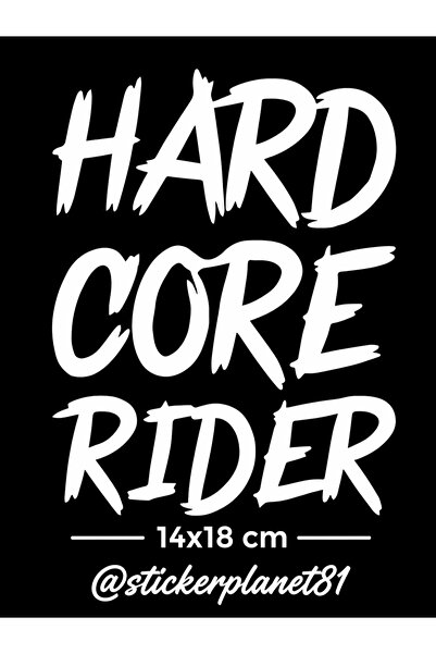 AlpiLeo HARD CORE RIDER Motor Sticker 14x18 cm Tek Renk Folyo Araç Laptop Suy...