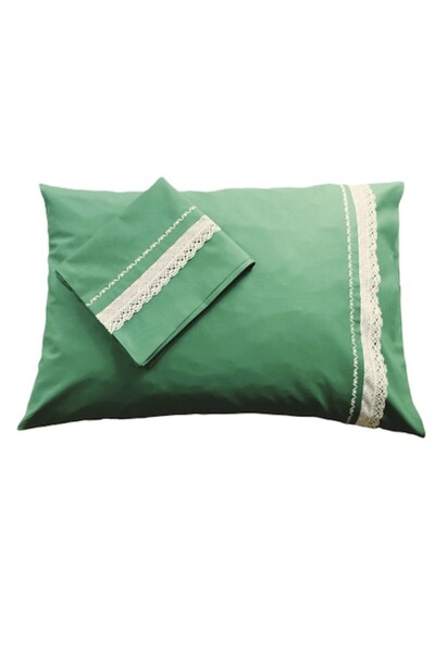 Casa Bucuriei Set 2 x Pillowcase with Embroidered Detail, 50/90 cm