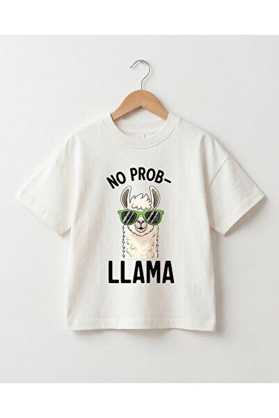 babytex Unisex Kids T-Shirt with Lama Print, Oversize Cotton, Comfortable Cut...