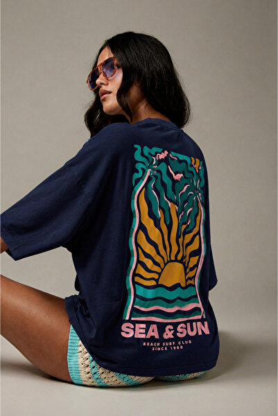 ZAVIXO Oversize Printed T-Shirt 100% Cotton Comfortable and Stylish