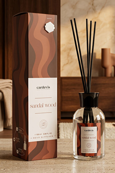 cardevis Sandal Wood Reed Diffuser 100 ml | Odunsu & Sıcak Kalıcı Oda Kokusu