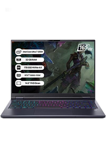 ACER Predator NH.QV0EY.001-32 Intel Core U7 255H 32GB 1TB SSD RTX5060-8GB 14....