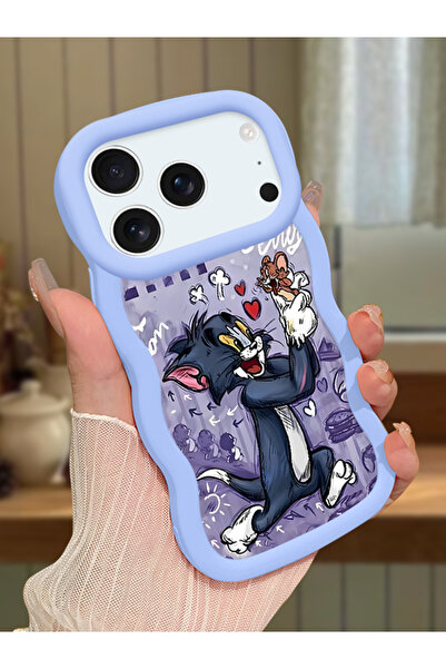Hontinga iPhone 17 Pro Max Uyumlu Darbeye Dayanıklı Basit Mavi Silikon Telefo...