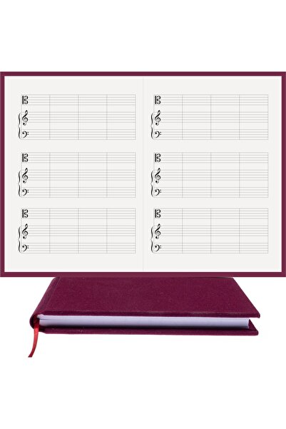 BİDEFTER دفتر ملاحظات على شكل بيانو (مع مفاتيح دو-سول-فا) مصنوع يدويًا بنسبة ...