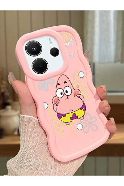 Hontinga Redmi Note 14 4G Uyumlu Darbeye Dayanıklı Basit Pembe Silikon Telefo...