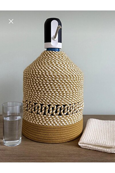 JÜTEX HOME Θήκη για μπουκάλια από άχυρο γιούτας με σχέδιο μπαμπού, εμφάνιση φ...