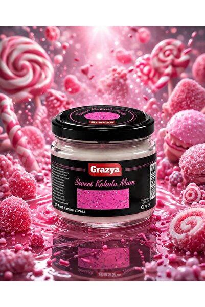 GRAZYA SWEET KOKULU KÜP PARÇAÇIKLI MUM 330 GRAM