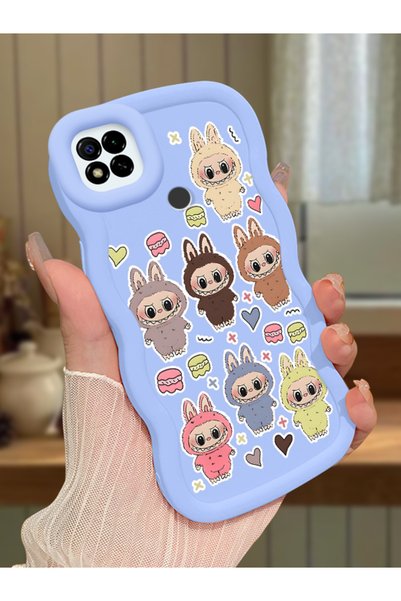 Hontinga Redmi 10A Compatible Shockproof Simple Blue Silicone Phone Case Labu...