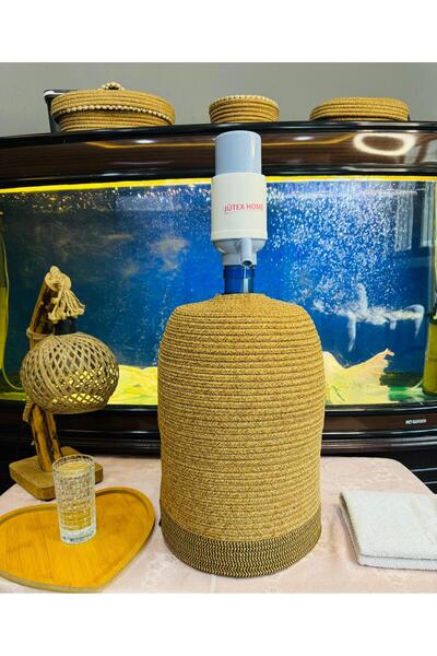 JÜTEX HOME Θήκη για μπουκάλια από άχυρο γιούτας με σχέδιο μπαμπού, εμφάνιση φ...