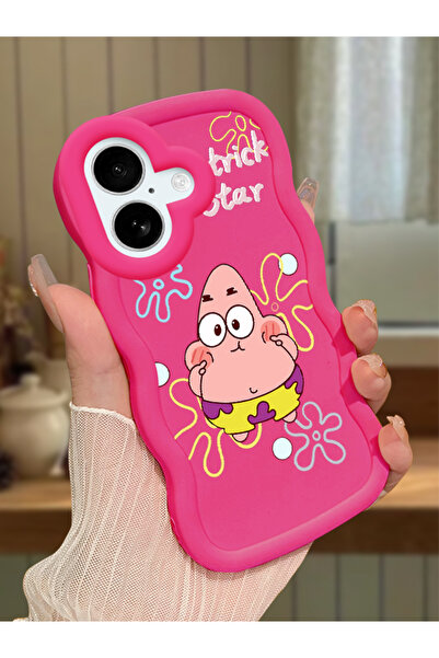 Hontinga iPhone 17 Uyumlu Darbeye Dayanıklı Basit Kırmızı Silikon Telefon Kıl...