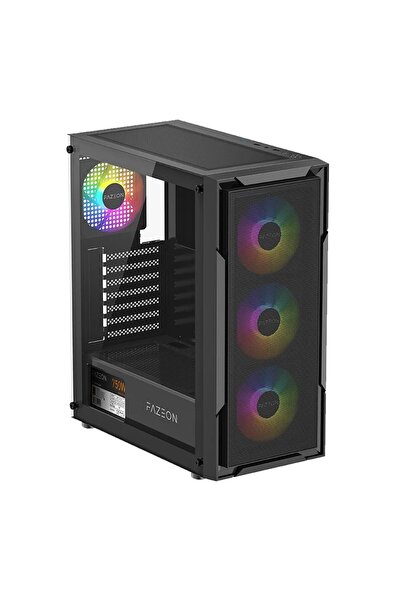 FAZEON F11 750w 80+ Bronze Tempered Glass Mesh 4x Rgb Fanlı Siyah Atx Bilgisa...
