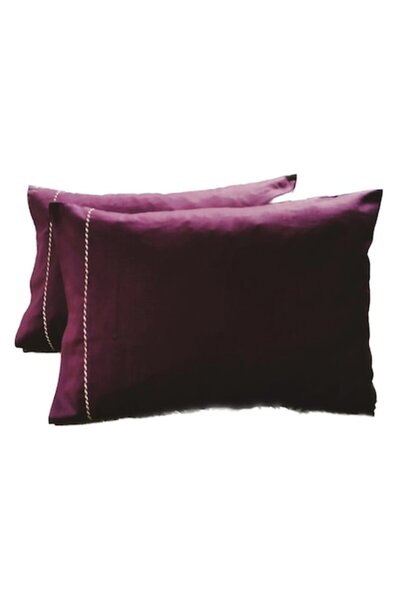 Casa Bucuriei Set of 2 Pillowcases with Embroidered Details, 50/70 cm