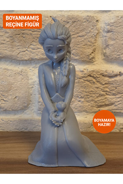 Buz Kraliçesi Prenses Figür – Boyamaya Hazır Reçine Model (17 cm) | Hobi & Koleksiyon