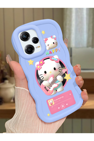 Hontinga Redmi Note 12 Pro 5G Uyumlu Darbeye Dayanıklı Basit Mavi Silikon Tel...