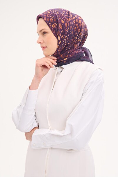 Silk Home وشاح تينسل مونار بنمط حجري وردي بنفسجي 90x90