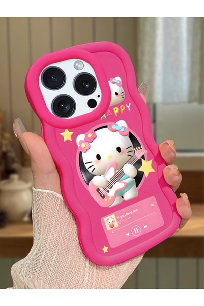 Hontinga iPhone 14 Pro Compatible Shockproof Simple Red Silicone Phone Case H...