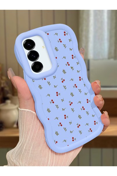 Hontinga Samsung Galaxy A56 Compatible Shockproof Simple Blue Silicone Phone ...