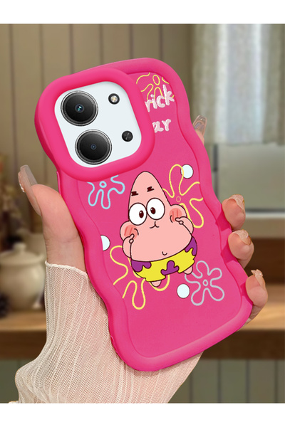 Hontinga Redmi 15C 5G Uyumlu Darbeye Dayanıklı Basit Kırmızı Silikon Telefon ...