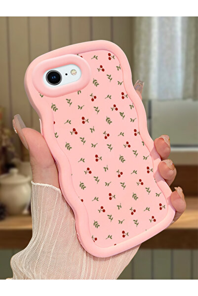 Hontinga iPhone 7 Uyumlu Darbeye Dayanıklı Basit Pembe Silikon Telefon Kılıfı...